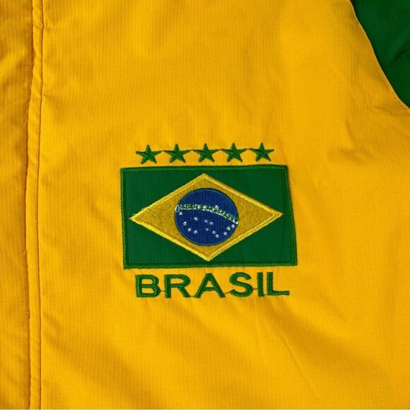 Brasil Puffer Jacket Men's Size Large Soccer Outdoors - Picture 8 of 16